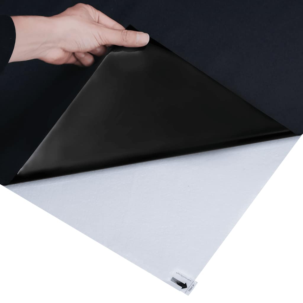 Window Films 3 pcs Static Frosted Black PVC